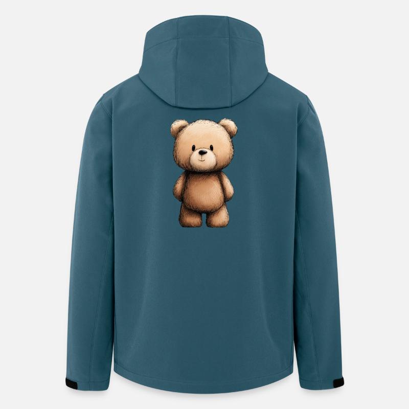 Teddybär, süßes Kind-Teddybär - Recycelte Männer Softshell-Jacke von Stanley/Stella - Dunkles Petrol