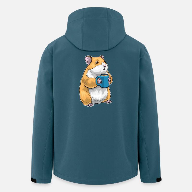 Hamster Kaffee Tasse - Recycelte Männer Softshell-Jacke von Stanley/Stella - Dunkles Petrol