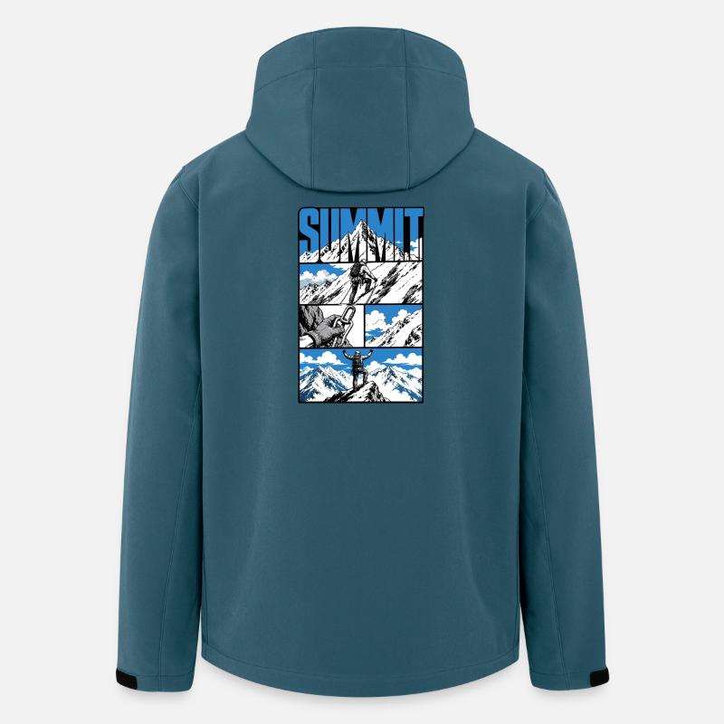 Aventure alpine - Veste softshell homme en polyester recyclé Stanley/Stella - bleu pétrole foncé