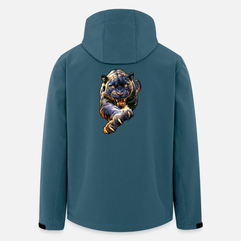 Grande panthère - Veste softshell homme en polyester recyclé Stanley/Stella - bleu pétrole foncé