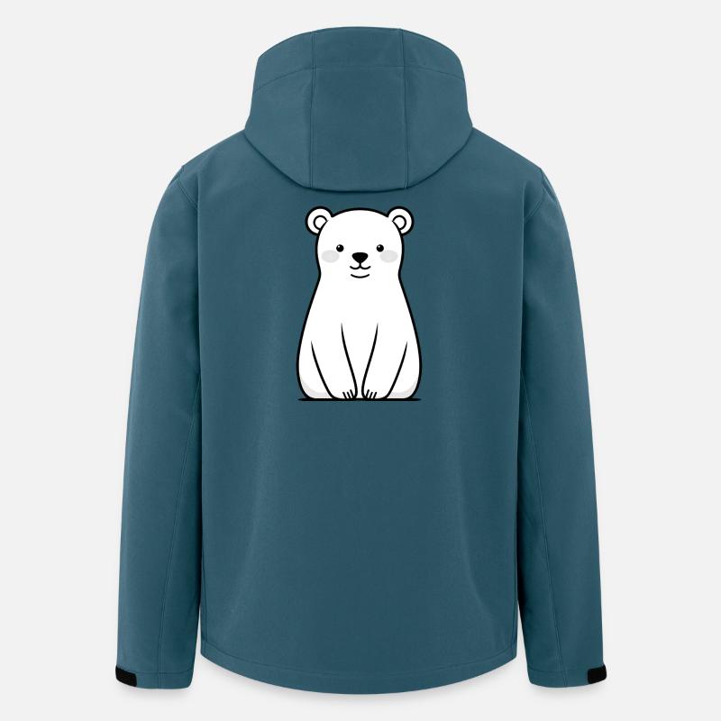 Cuddly polar bear illustration - Men’s Recycled Softshell Jacket by Stanley/Stella - stargazer