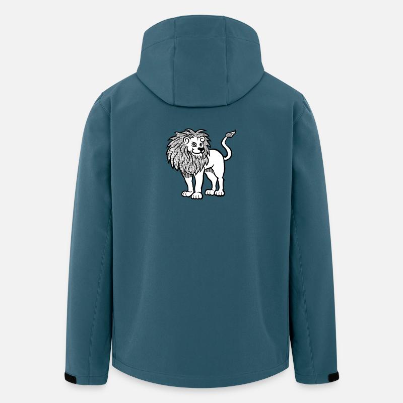 Löwe - Recycelte Männer Softshell-Jacke von Stanley/Stella - Dunkles Petrol