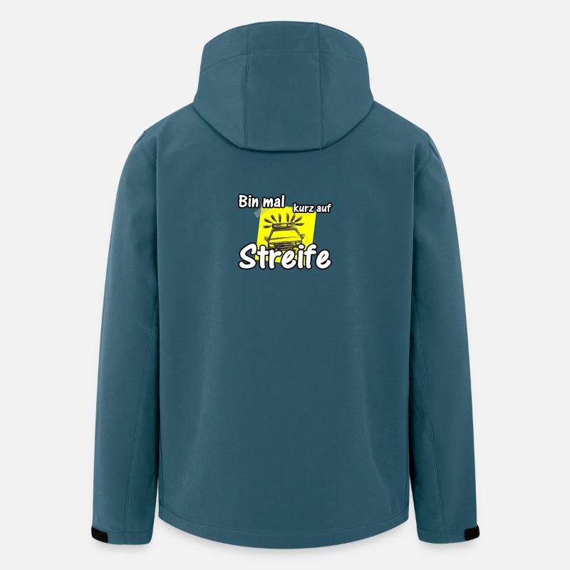 Bin mal kurz auf Streife Polizei, Fun, Geschenk - Recycelte Männer Softshell-Jacke von Stanley/Stella - Dunkles Petrol