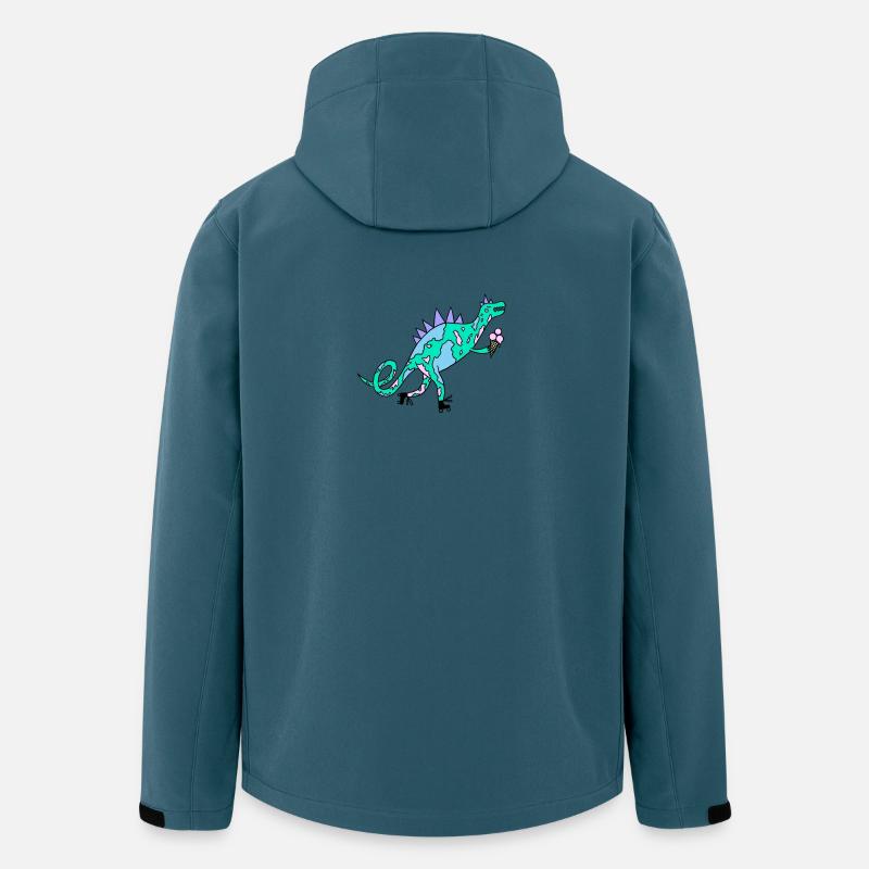 Rollerskates_Dino - Recycelte Männer Softshell-Jacke Discoverer von Stanley/Stella - Dunkles Petrol