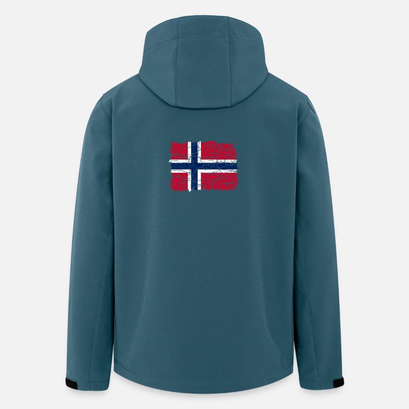 Norwegen Flagge Style Grunge - Recycelte Männer Softshell-Jacke von Stanley/Stella - Dunkles Petrol
