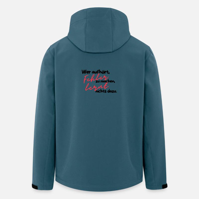 Fehler lehrt Rote Schrift - Recycelte Männer Softshell-Jacke von Stanley/Stella - Dunkles Petrol
