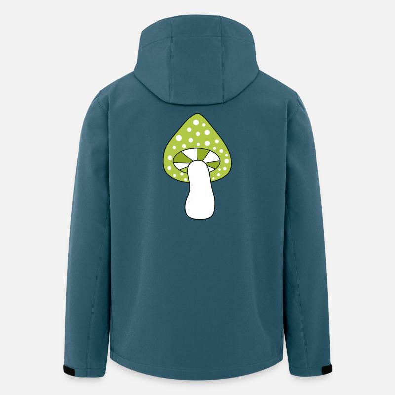Mushroom green fly agaric pattern customizable - Men’s Recycled Softshell Jacket by Stanley/Stella - stargazer