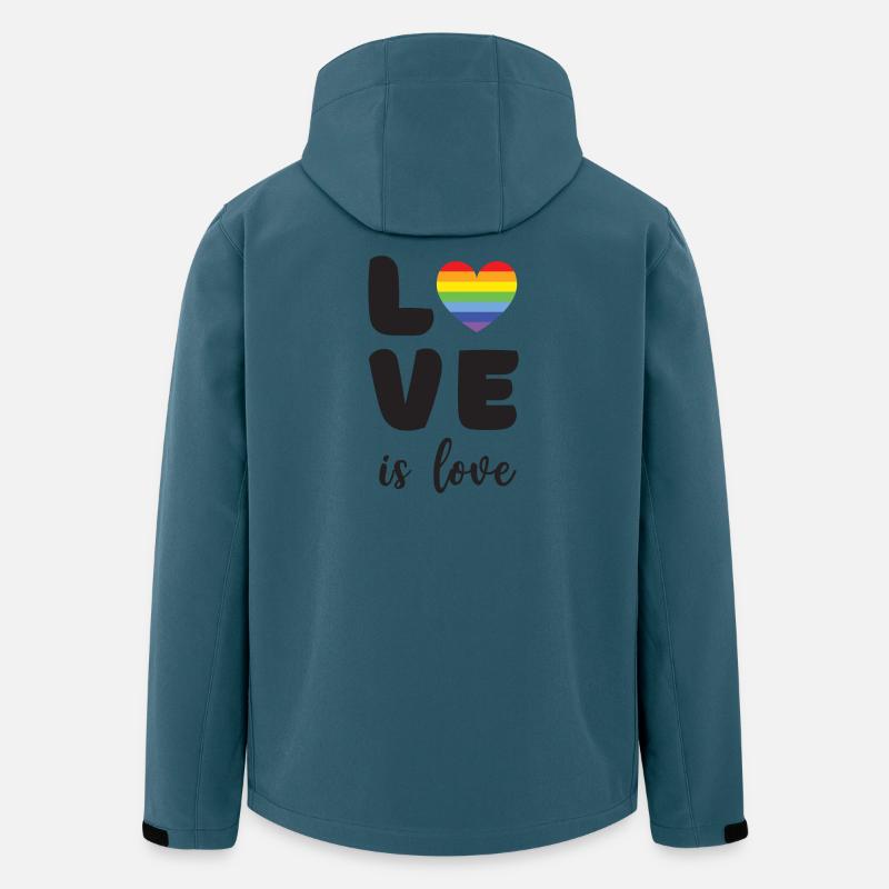 Pride Month - Liebe ist Liebe - Recycelte Männer Softshell-Jacke von Stanley/Stella - Dunkles Petrol