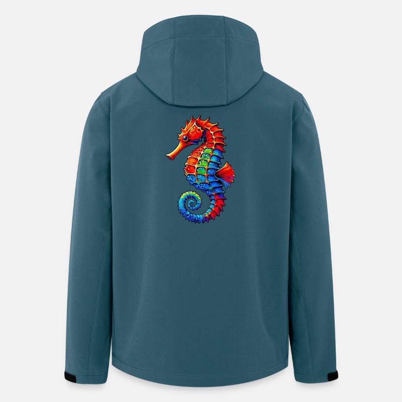 Seepferdchen - Recycelte Männer Softshell-Jacke von Stanley/Stella - Dunkles Petrol