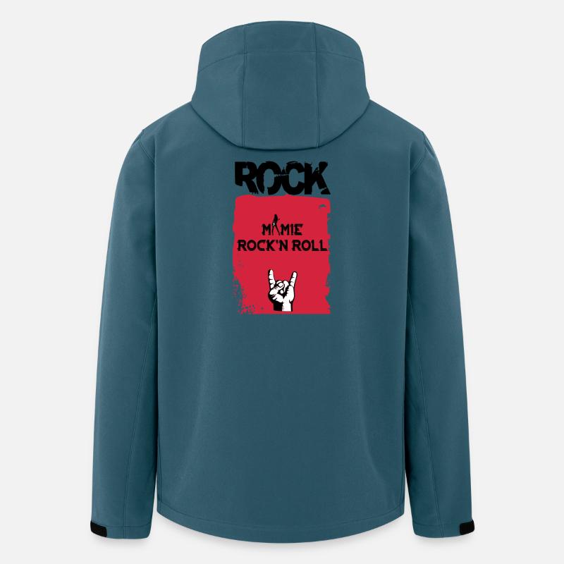 Oma Rock'n Roll - Recycelte Männer Softshell-Jacke von Stanley/Stella - Dunkles Petrol