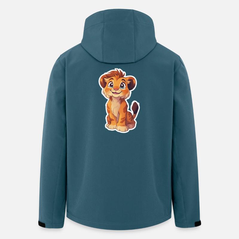 Löwe - Recycelte Männer Softshell-Jacke von Stanley/Stella - Dunkles Petrol