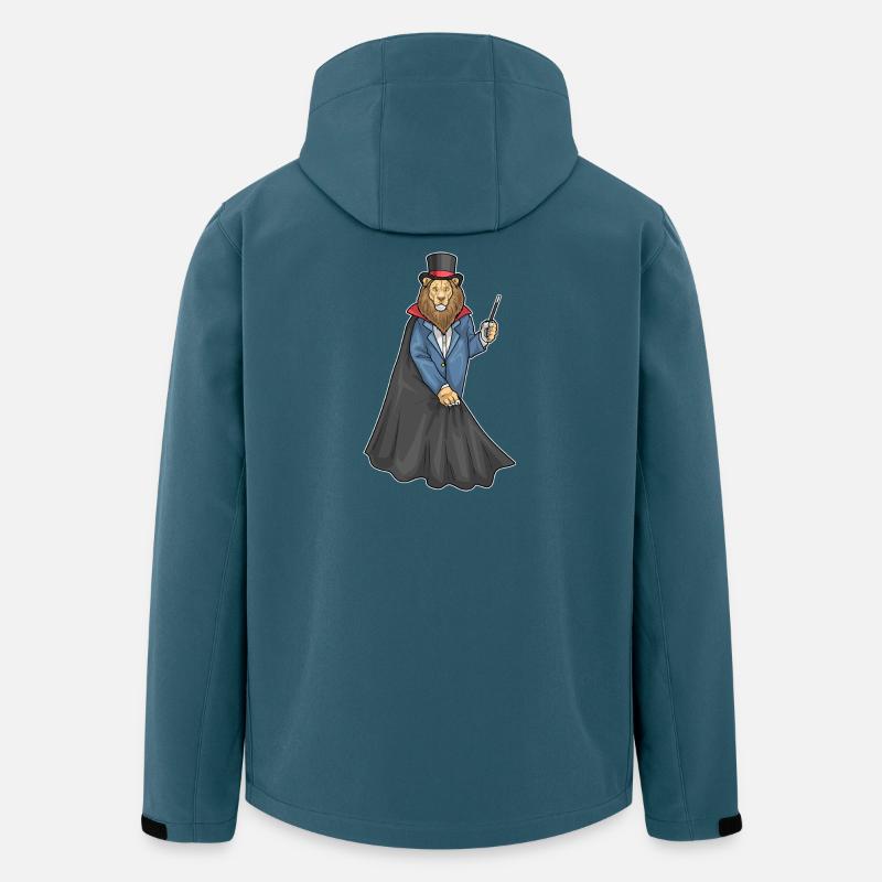 Löwe Zauberer Zauberstab - Recycelte Männer Softshell-Jacke von Stanley/Stella - Dunkles Petrol