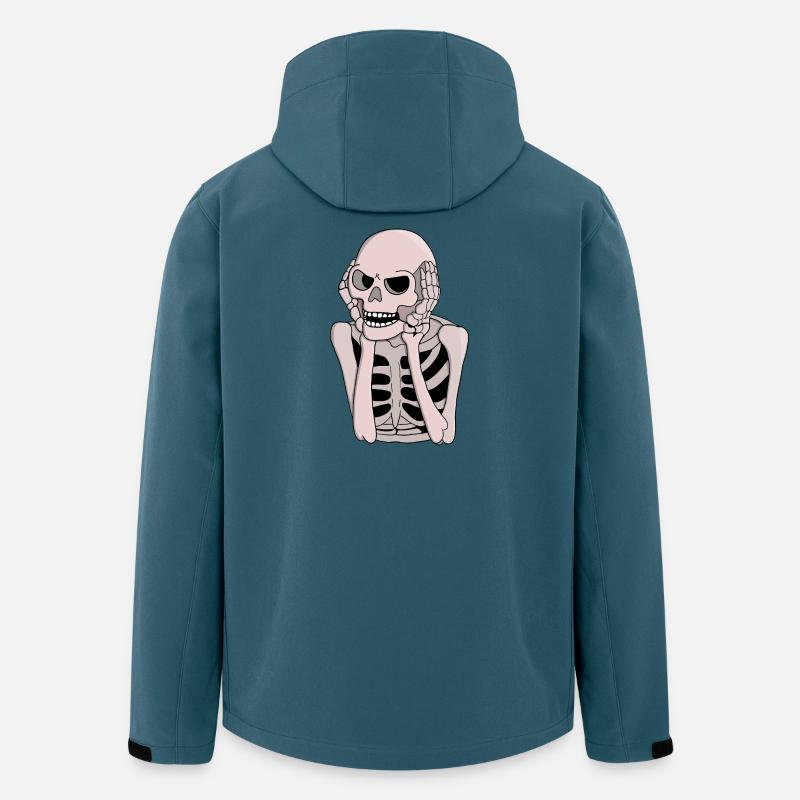 Ängstliche Skelettskizze - Recycelte Männer Softshell-Jacke von Stanley/Stella - Dunkles Petrol