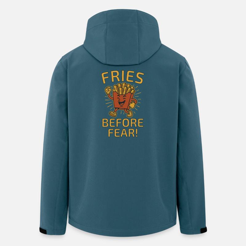 Pommes vor der Angst - Recycelte Männer Softshell-Jacke von Stanley/Stella - Dunkles Petrol