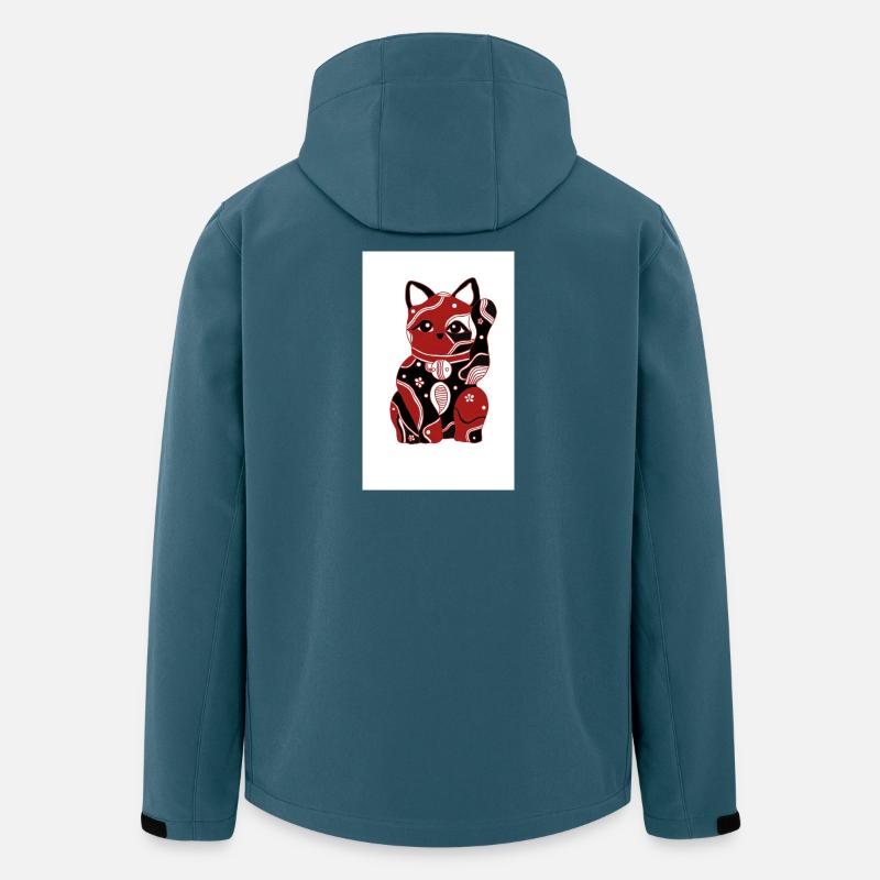 Chinesische Katze - Recycelte Männer Softshell-Jacke von Stanley/Stella - Dunkles Petrol