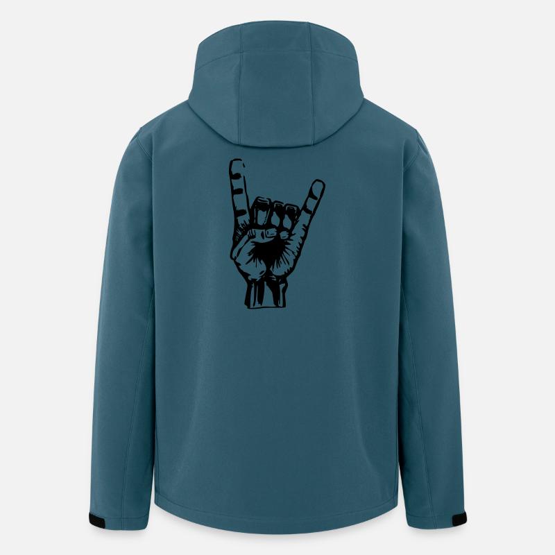 Mano_Mutant_links-_Motivfarbe_frei_waehlbar - Recycelte Männer Softshell-Jacke von Stanley/Stella - Dunkles Petrol