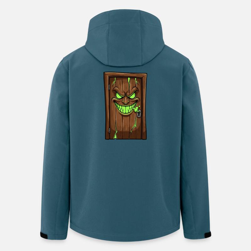 Dämonische Türgesichter Holz - Recycelte Männer Softshell-Jacke von Stanley/Stella - Dunkles Petrol