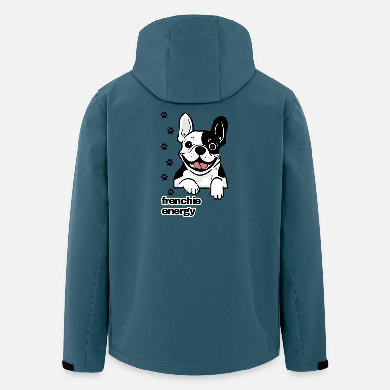 Frenchie Energy - Recycelte Männer Softshell-Jacke von Stanley/Stella - Dunkles Petrol