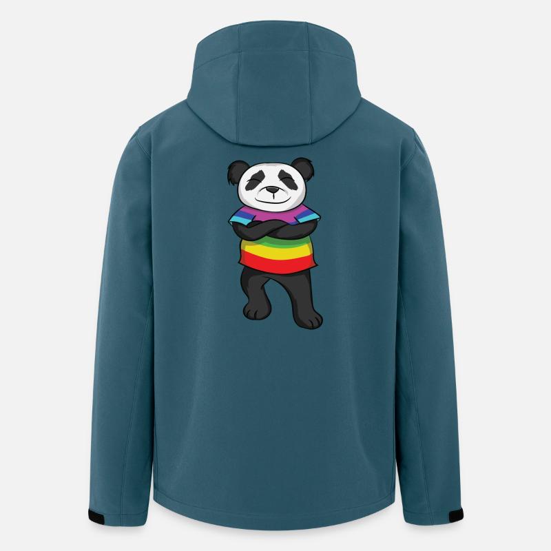 Panda Rainbow Pride with Attitude - Men’s Recycled Softshell Jacket by Stanley/Stella - stargazer