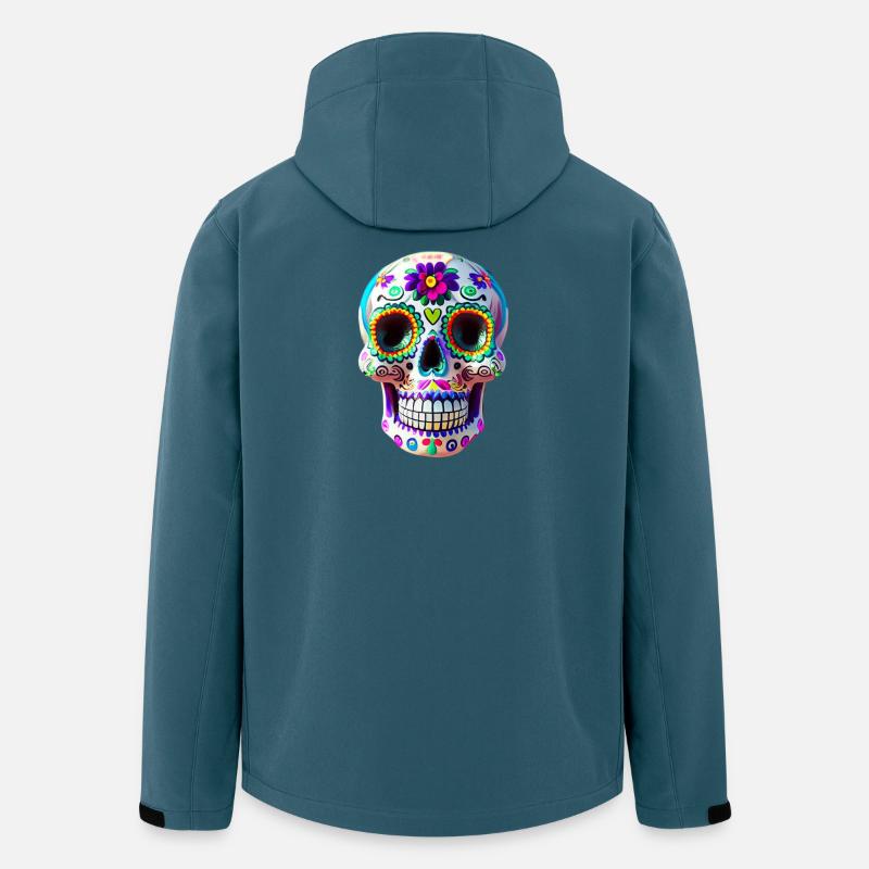 Dia de los Muertos - Recycelte Männer Softshell-Jacke von Stanley/Stella - Dunkles Petrol