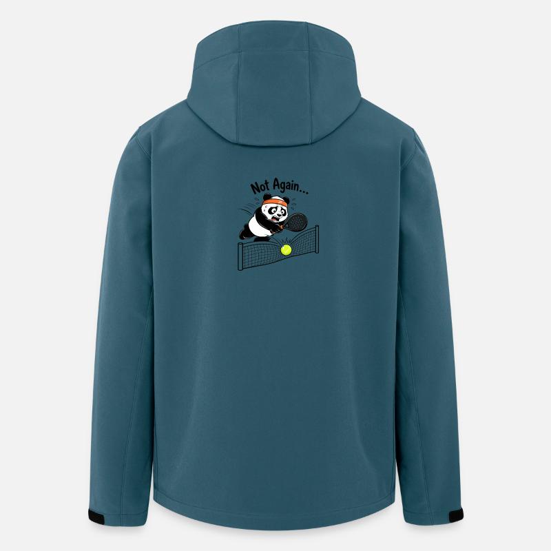 Panda Tennis – Not Again - Recycelte Männer Softshell-Jacke von Stanley/Stella - Dunkles Petrol