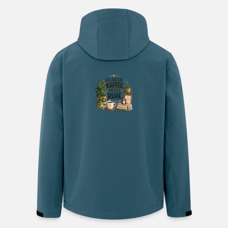 Plantes - Café - Tranquillité - Veste softshell homme en polyester recyclé Stanley/Stella - bleu pétrole foncé