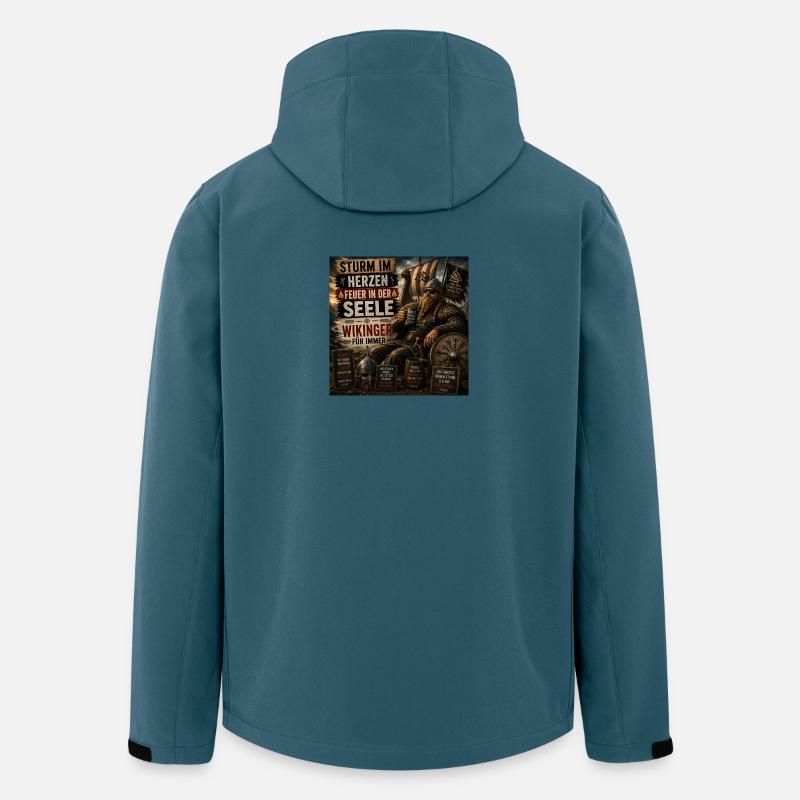 Sturm im Herzen Wikinger Für Immer - Recycelte Männer Softshell-Jacke von Stanley/Stella - Dunkles Petrol