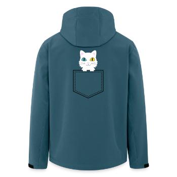 Angora turc animal de poche - Veste softshell homme en polyester recyclé Stanley/Stella - bleu pétrole foncé - Dos - AI Model Male 185 light (185cm)