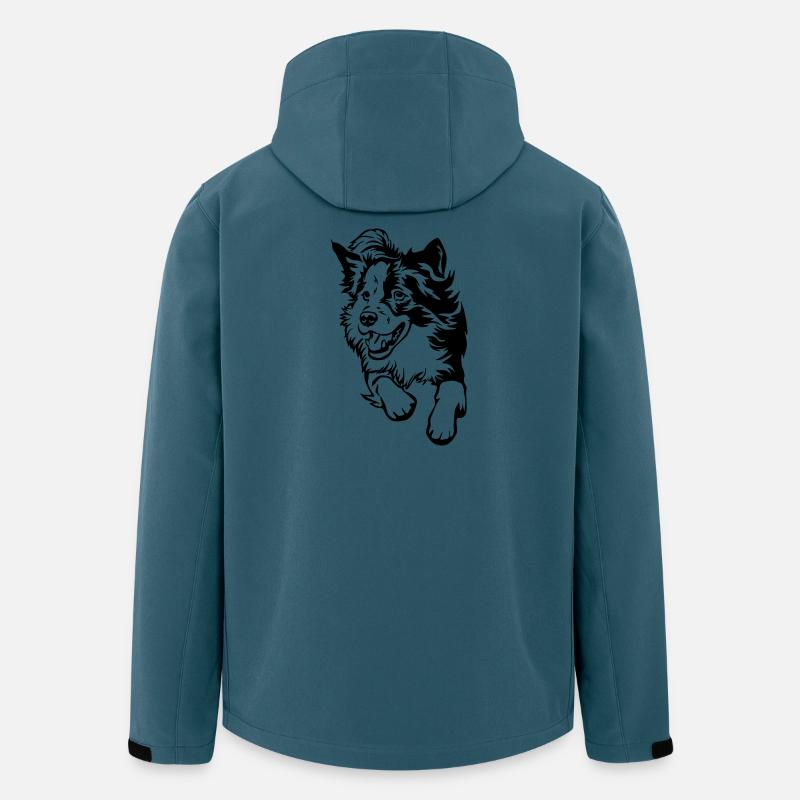 Border Collie - Recycelte Männer Softshell-Jacke von Stanley/Stella - Dunkles Petrol