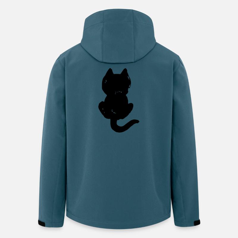 Silhouette cool de chat - Veste softshell homme en polyester recyclé Stanley/Stella - bleu pétrole foncé