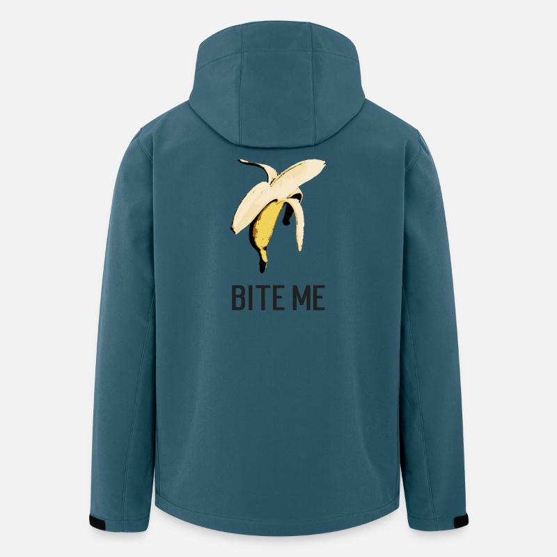 bite me banane - Recycelte Männer Softshell-Jacke von Stanley/Stella - Dunkles Petrol