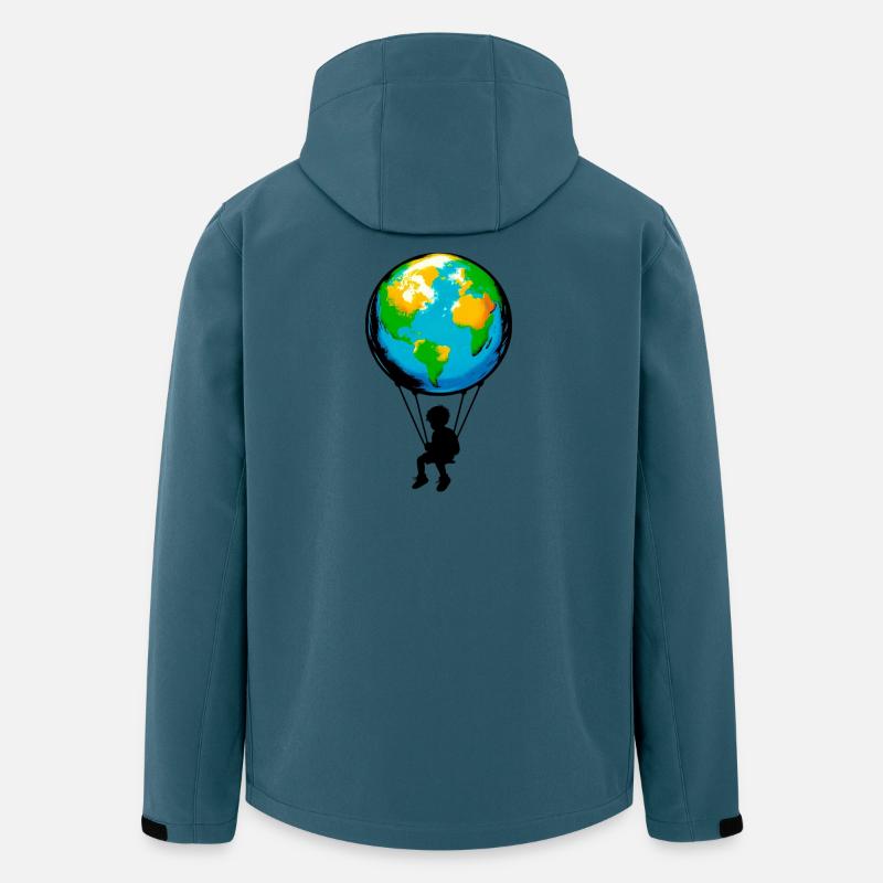 Planet Erde - Recycelte Männer Softshell-Jacke von Stanley/Stella - Dunkles Petrol