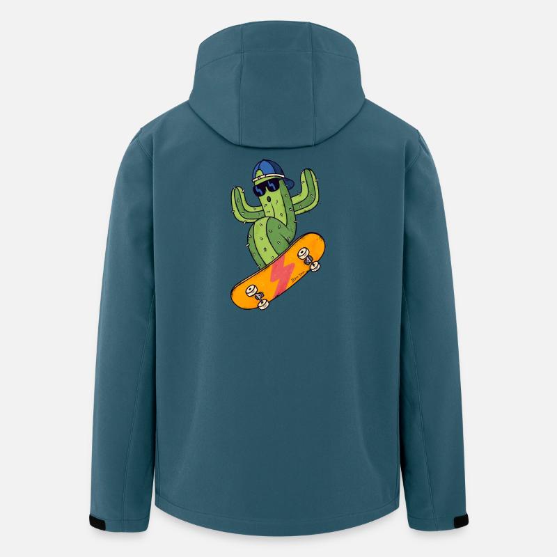 Kaktus Skater - Recycelte Männer Softshell-Jacke von Stanley/Stella - Dunkles Petrol