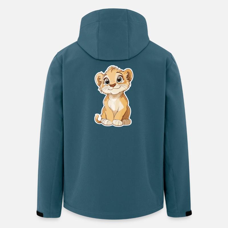Löwe - Recycelte Männer Softshell-Jacke von Stanley/Stella - Dunkles Petrol
