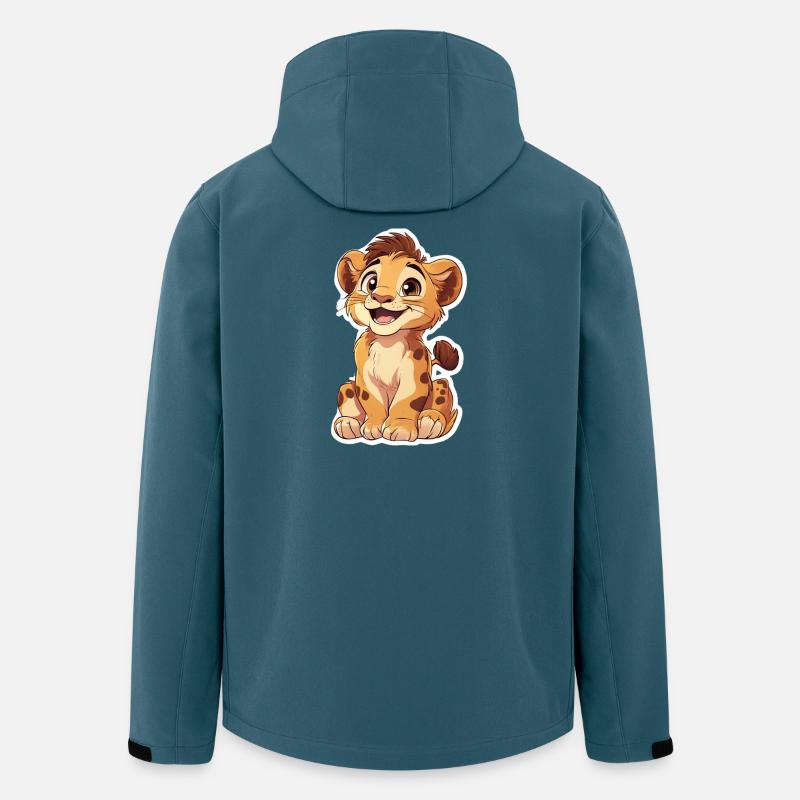 Löwe - Recycelte Männer Softshell-Jacke von Stanley/Stella - Dunkles Petrol