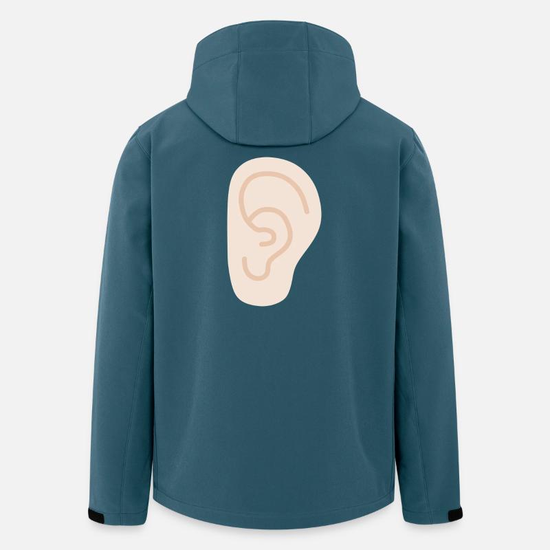 Ear: Soft Peach Line Art - Men’s Recycled Softshell Jacket by Stanley/Stella - stargazer
