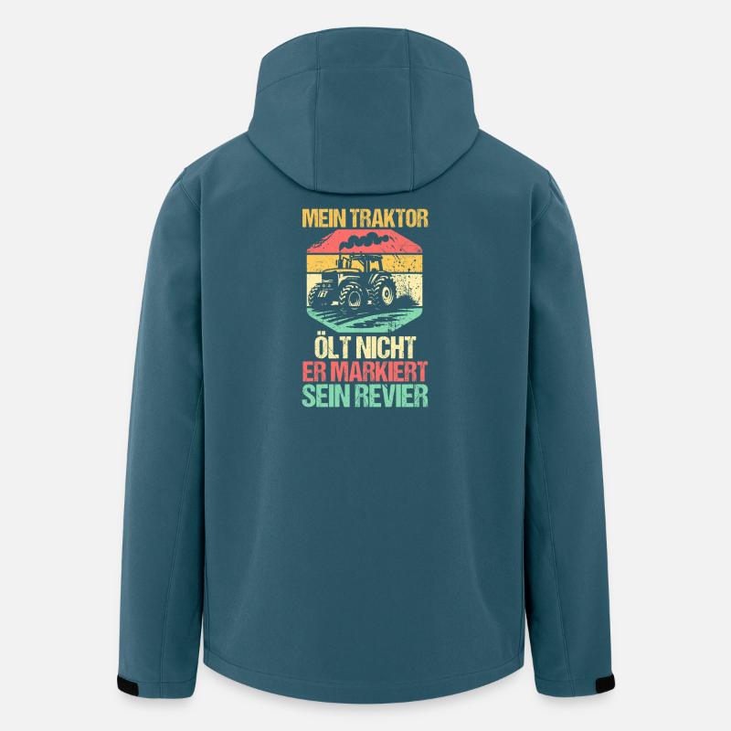 Landwirt Bauernhof Farmer Bauer Traktor - Recycelte Männer Softshell-Jacke von Stanley/Stella - Dunkles Petrol