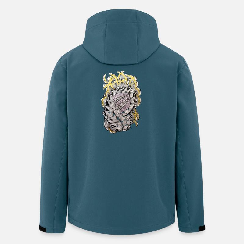 Blätterwirbel mit Goldband - Recycelte Männer Softshell-Jacke von Stanley/Stella - Dunkles Petrol