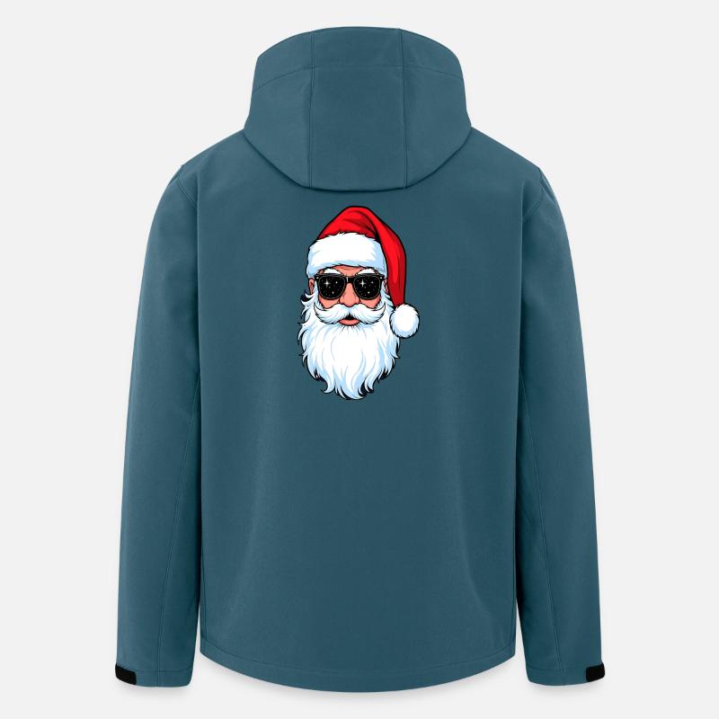 Weihnachtsmann mit Sonnenbrille Hipster Santa - Recycelte Männer Softshell-Jacke von Stanley/Stella - Dunkles Petrol