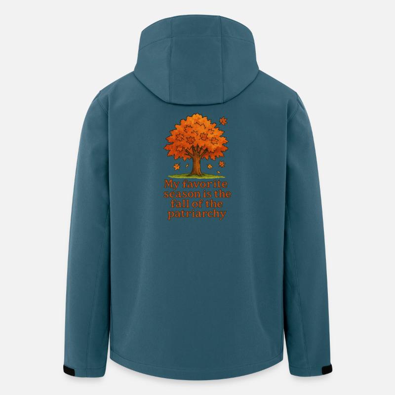 Herbstbaum: Fall des Patriarchats - Recycelte Männer Softshell-Jacke von Stanley/Stella - Dunkles Petrol