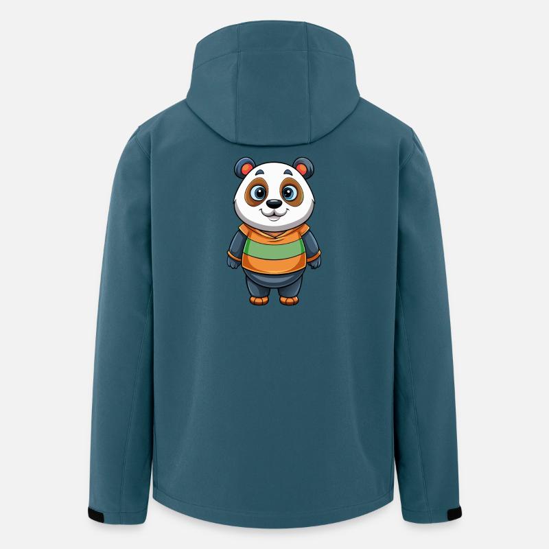 Panda - Recycelte Männer Softshell-Jacke von Stanley/Stella - Dunkles Petrol