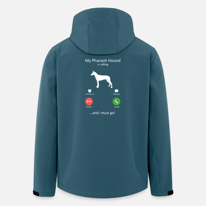 Pharao Hound ruft lustigen Hund an, Telefonalarm - Recycelte Männer Softshell-Jacke von Stanley/Stella - Dunkles Petrol