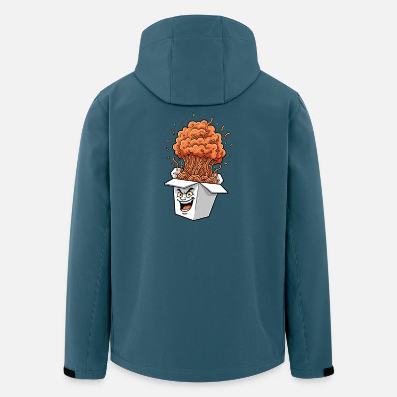 Nudelbox Explosion Cartoon - Recycelte Männer Softshell-Jacke von Stanley/Stella - Dunkles Petrol
