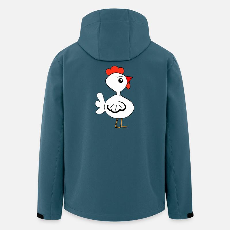 Küken Cartoon-Henne Huhn Kinder - Recycelte Männer Softshell-Jacke von Stanley/Stella - Dunkles Petrol