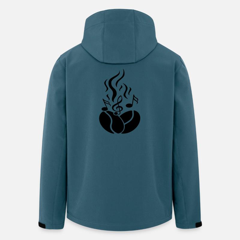 Kaffeebohnen mit Noten - Recycelte Männer Softshell-Jacke von Stanley/Stella - Dunkles Petrol