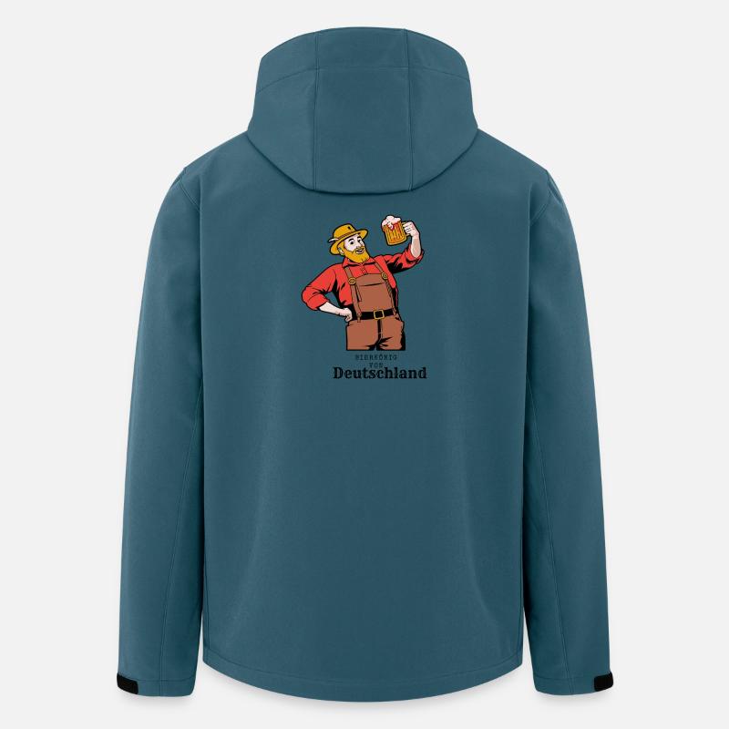 Lustiger Biertrinker mit Hut - Recycelte Männer Softshell-Jacke von Stanley/Stella - Dunkles Petrol