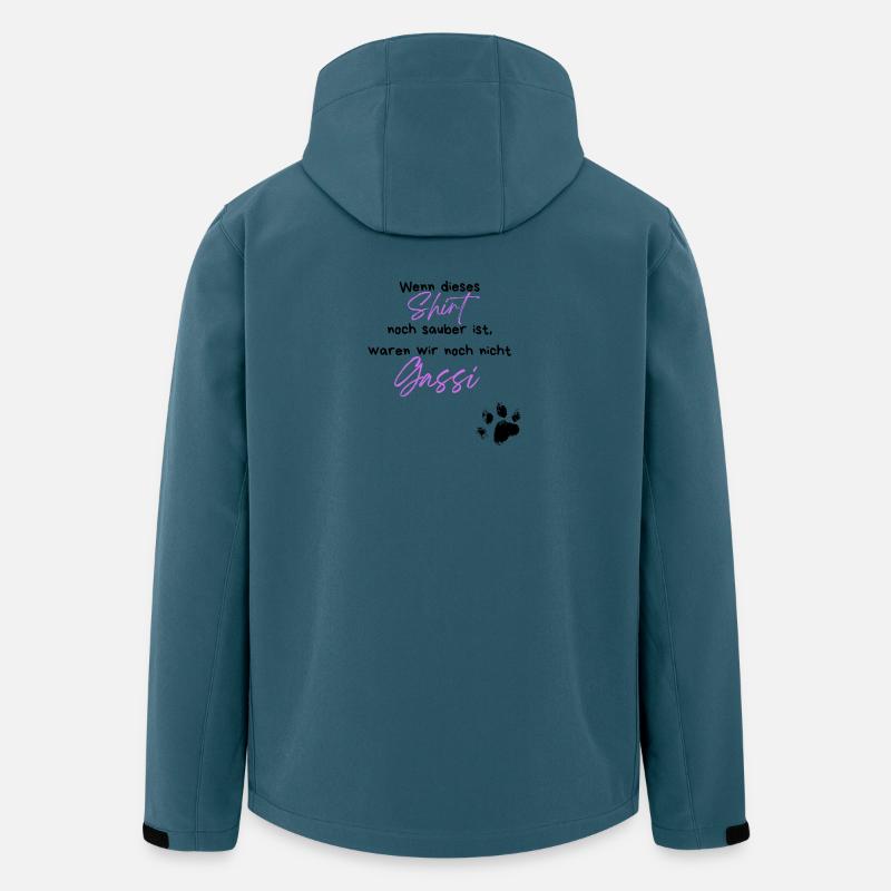 Hund Gassi Pfote Spruch - Recycelte Männer Softshell-Jacke von Stanley/Stella - Dunkles Petrol