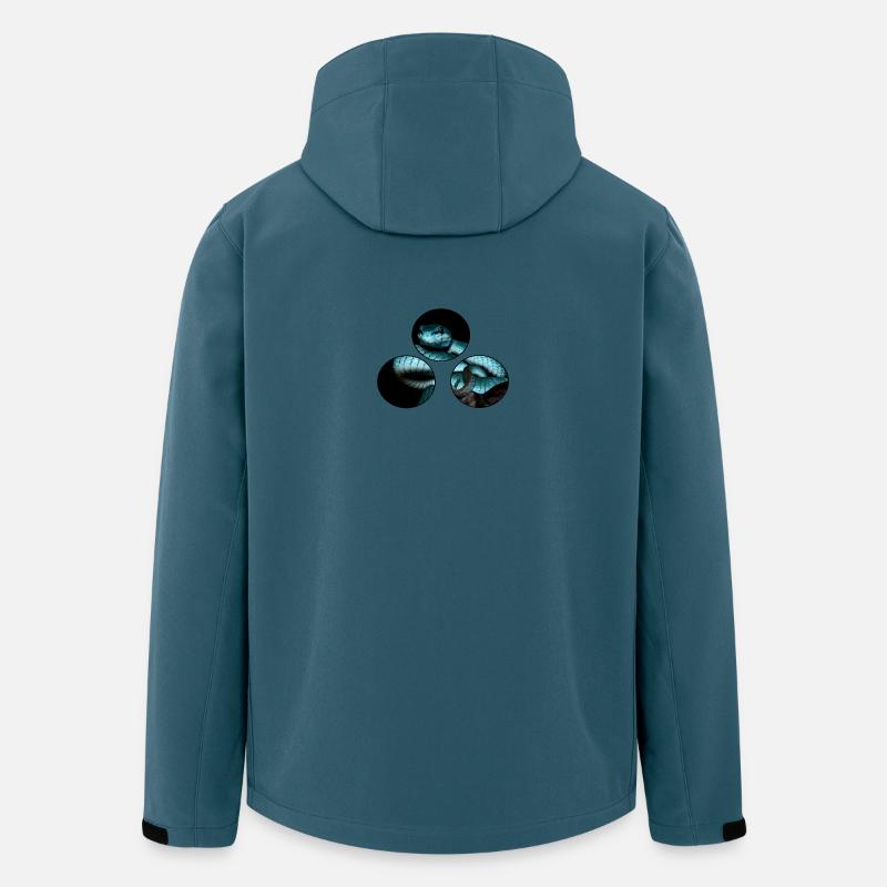 Schlange im T-Shirt - Recycelte Männer Softshell-Jacke von Stanley/Stella - Dunkles Petrol