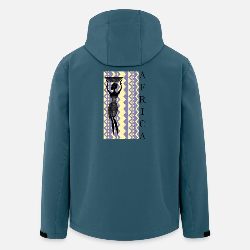 Afrikanische Silhouette mit Korb - Recycelte Männer Softshell-Jacke von Stanley/Stella - Dunkles Petrol