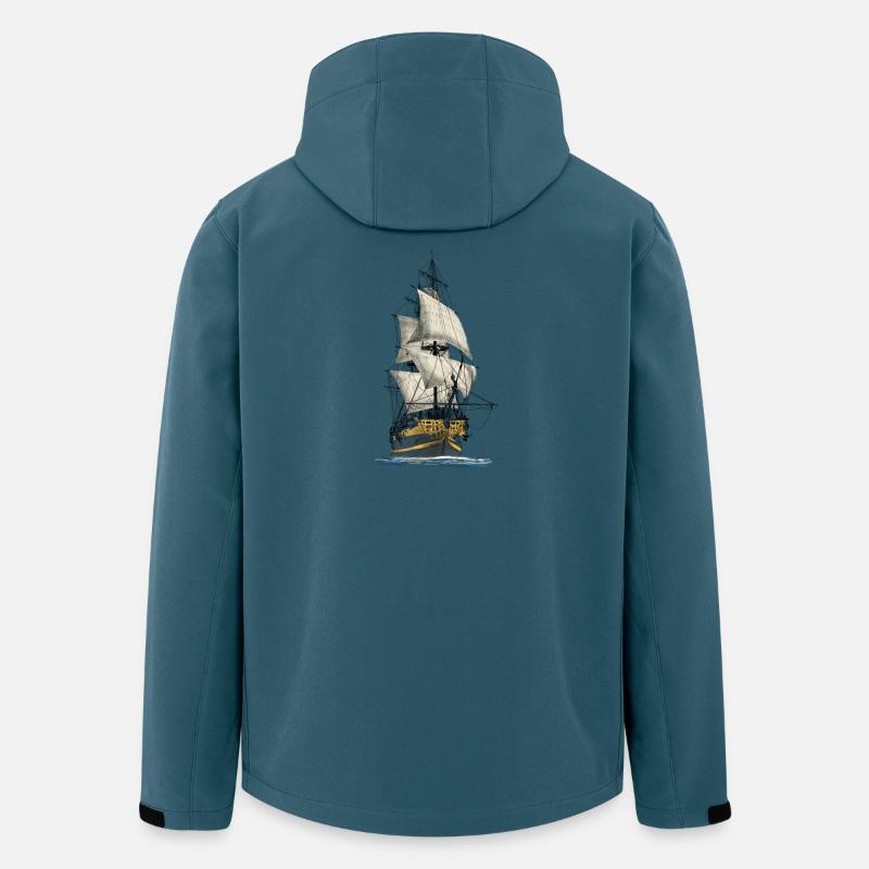 Segelschiff - Recycelte Männer Softshell-Jacke von Stanley/Stella - Dunkles Petrol